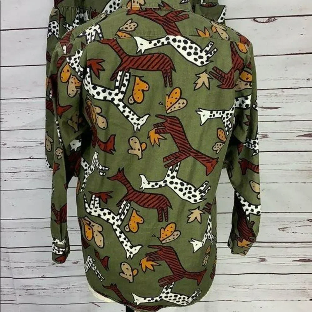 Vintage C.C. Company Women's Cottage Core Animal Print‎ Skirt Set Size Small